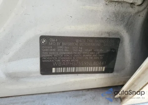 2009 BMW 328 I Sulev z USA, uszkodzony, nr VIN WBAPH57559NL80441